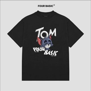 Áo phông phom oversize Four Basic Tom & Jerry ( JERRY K1 )