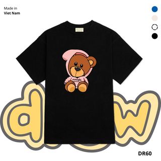 Áo thun tay lở d.r.e.w hoặc tiết gấu nhiều màu. Phom unisex nam nữ A3