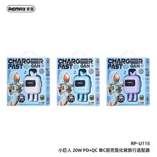 Củ sạc nhanh REMAX RP-U115 CN GaN 20W PD+QC 1 cổng Type C