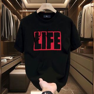 Áo cotton quảng châu thun lạnh chữ LOW LIFE ( H2 )