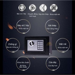 KÉT SẮT ĐỰNG TIỀN MINI CHỐNG CHÁY