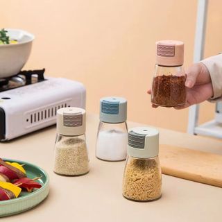 HỦ ĐỰNG GIA VỊ THỦY TINH BẤM NÚT THÔNG MINH