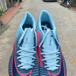 Giày đá bóng Mercurial Victory 6 màu xám xanh vạch hồng đinh TF giá sỉ