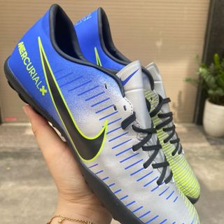 Giày đá bóng Mercurial Victory 6 màu xám gót xanh dương đinh TF giá sỉ