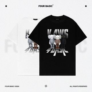 Áo thun tay lỡ Three Kaws Four Basic
