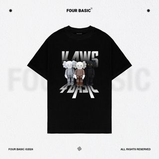 Áo thun tay lỡ Three Kaws Four Basic