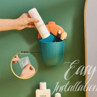 Kệ Để Đồ Phòng Tắm Cao Cấp KiMi_Decor, Giá Đựng, Kệ Treo, Cốc Đựng Bàn Chải (Tặng Kèm Miếng Dán )
