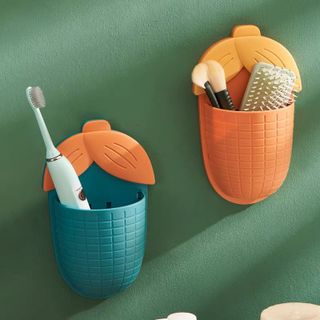 Kệ Để Đồ Phòng Tắm Cao Cấp KiMi_Decor, Giá Đựng, Kệ Treo, Cốc Đựng Bàn Chải (Tặng Kèm Miếng Dán )