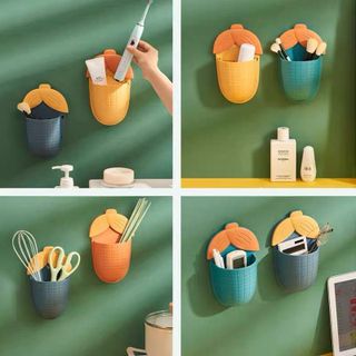 Kệ Để Đồ Phòng Tắm Cao Cấp KiMi_Decor, Giá Đựng, Kệ Treo, Cốc Đựng Bàn Chải (Tặng Kèm Miếng Dán )