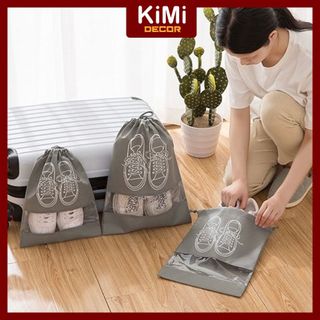 TÚI ĐỰNG GIÀY size lớn 44x32cm Đựng Giày Dép Dây Rút Chống Bẩn Đi Du Lịch Dã Ngoại - Kimi Decor