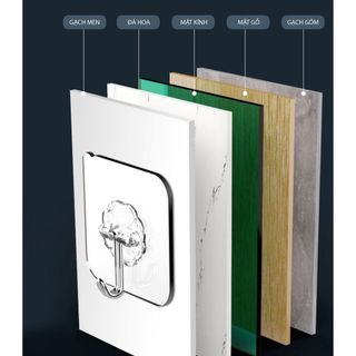 Móc Treo Siêu Dính, Móc Treo Thép Đa Năng Khả Năng Bám Cực Chắc - Hàng Dày Loại 1