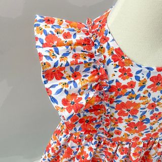 Váy Hoa Bé Gái Đầm Thiết Kế Bé Gái Cánh Tiên Váy Mặc Mùa Hè Cho Bé Vải Thô Cotton