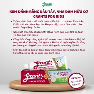 Kem đánh răng hữu cơ trẻ em nuốt an toàn- hàng nhập Úc đầy đủ giấy tờ