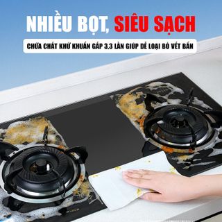[DEEYEO] Khăn Giấy Tẩy Vết Bẩn Nhà Bếp Cao Cấp 80 miếng