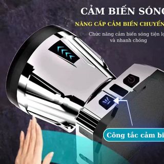 Đèn Pin Đội Đầu LAMP Siêu Sáng Chống Thấm Nước,CẢM ỨNG Sạc UBS/TYPE-C Dùng Sạc Điện Thoại