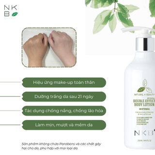 SỮA DƯỠNG TRẮNG DA TOÀN THÂN NKB DOUBLE EFFECT BODY LOTION | ĐỘC QUYỀN