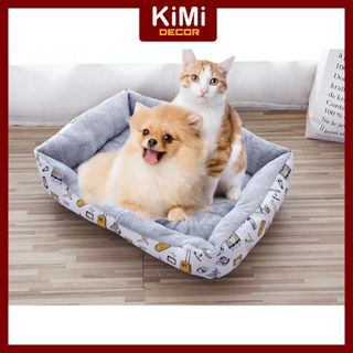 Nệm ngủ bằng lông cho chó mèo thú cưng cao cấp, hút ẩm, siêu dể thương, ấm áp