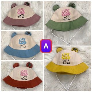 Mũ bucket trẻ em thêu chữ life good CQ