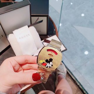 HOT SALE: ĐỒNG HỒ SIÊU CẤP GU CII MẶT MICKEY DÂY THÉP
