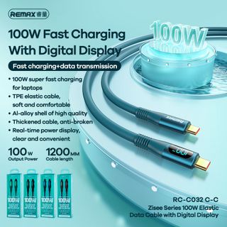 Cáp sạc báo dòng REMAX RC-C032 C-C 100W (Type C To Type C)