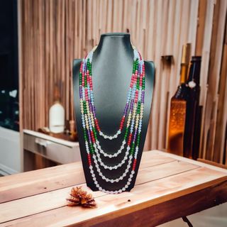CHUỖI VÒNG CỔ HẦU DÂNG 5 TẦNG ĐA SẮC - THẮNG GIANG