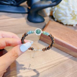 VÒNG TAY TRẦM HƯƠNG SÁNH CHÌM PHỐI CHARM LAM NGỌC THIÊN NHIÊN VÀ BẠC TA - THẮNG GIANG