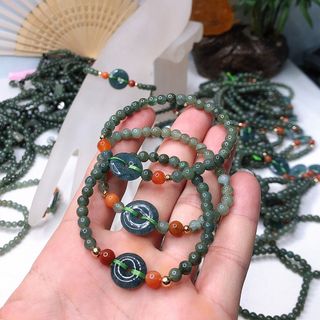 VÒNG TAY PHỈ THÚY THIÊN NHIÊN PHỐI CHARM - THẮNG GIANG