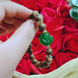 VÒNG TAY TRẦM HƯƠNG PHỐI HỒ LY NGỌC CẨM THẠCH THIÊN NHIÊN - THẮNG GIANG