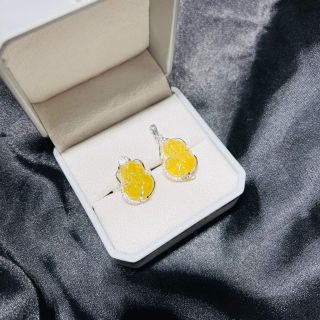 MẶT DÂY CHUYỀN VÀ NHẪN TÌ HƯU THẠCH ANH TÓC VÀNG THIÊN NHIÊN BỌC BẠC - THẮNG GIANG