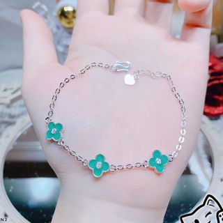 LẮC TAY CỎ BỐN LÁ BẠC TA CAO CẤP TGJ - THẮNG GIANG