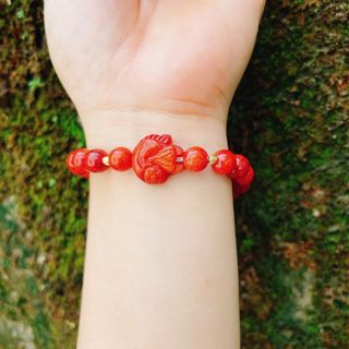VÒNG TAY HỒ LY NGỌC CẨM THẠCH HUYẾT THIÊN NHIÊN 8 LY - THẮNG GIANG