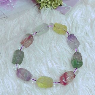 VÒNG TAY TÌ HƯU ĐÁ FLOURITE THIÊN NHIÊN - THẮNG GIANG