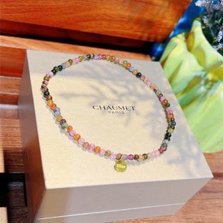 LẮC CHÂN ĐÁ TOURMALINE THIÊN NHIÊN PHỐI CHARM VÀNG TÂY 10 KARA CÓ THẺ HÓA ĐƠN - THẮNG GIANG