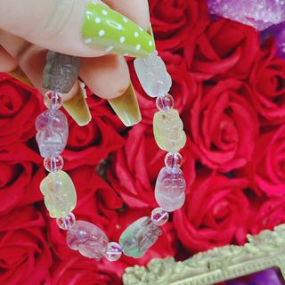 VÒNG TAY TÌ HƯU ĐÁ FLOURITE THIÊN NHIÊN - THẮNG GIANG