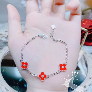 LẮC TAY CỎ BỐN LÁ BẠC TA CAO CẤP TGJ - THẮNG GIANG