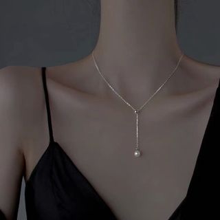 DÂY CHUYỀN BẠC Ý GẮN HẠT TRAI NHÂN TẠO CÓ THẺ HÓA ĐƠN - THẮNG GIANG