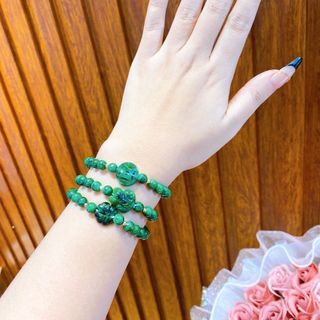 VÒNG TAY NGỌC CẨM THẠCH THIÊN NHIÊN PHỐI CHARM - THẮNG GIANG