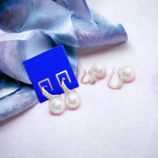 COMBO BÔNG TAI VÀ DÂY CHUYỀN NGỌC TRAI NUÔI NƯỚC NGỌT THIÊN NHIÊN - THẮNG GIANG