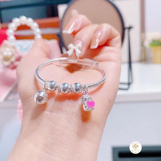 VÒNG TAY MÈO THẦN TÀI GẮN CHUÔNG BẠC TA DÀNH CHO BÉ - THẮNG GIANG