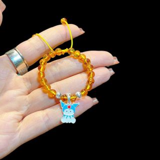VÒNG TAY HỔ PHÁCH THIÊN NHIÊN PHỐI CHARM KUROMI BẠC TA CHO BÉ - THẮNG GIANG