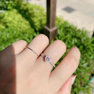 NHẪN TRÁI TIM BẠC TA TÂM ĐÁ HỒNG - THẮNG GIANG