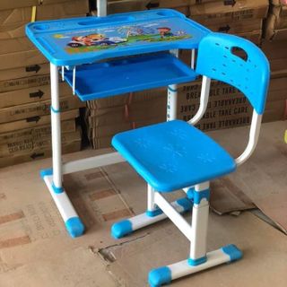 Bộ bàn học sinh 2 màu xanh - hồng
