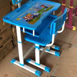 Bộ bàn học sinh 2 màu xanh - hồng