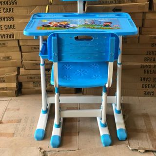 Bộ bàn học sinh 2 màu xanh - hồng
