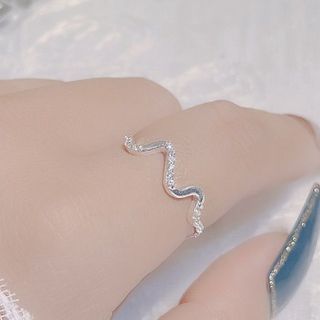 NHẪN SÓNG BẠC TA ĐÍNH ĐÁ CÓ THẺ HÓA ĐƠN - THẮNG GIANG