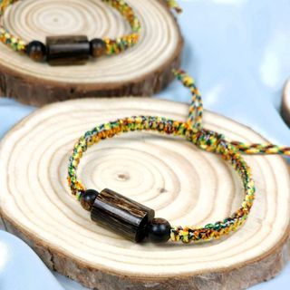 VÒNG TAY LU THỐNG TRẦM HƯƠNG SÁNH TẾT CHỈ NGŨ SẮC MAY MẮN - THẮNG GIANG
