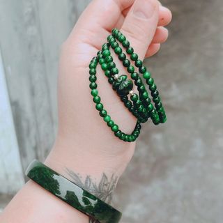 VÒNG TAY CẨM THẠCH TÚI TIỀN THIÊN NHIÊN BỐN LY CUẤN NĂM VÒNG - THẮNG GIANG