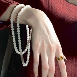 CHUỖI VÒNG TAY THẠCH ANH TRẮNG 108 HẠT - THẮNG GIANG