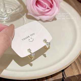 BÔNG TAI TRÒN ĐÍNH HAI ĐÁ BẠC TA CAO CẤP - THẮNG GIANG