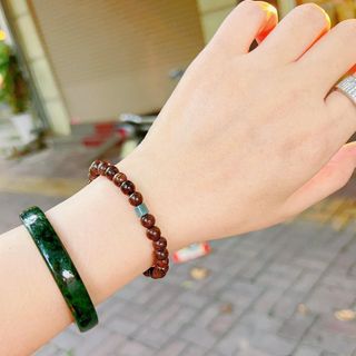 VÒNG TAY TRẦM HƯƠNG TỐC PHỐI LU THỐNG LAM NGỌC THIÊN NHIÊN - THẮNG GIANG